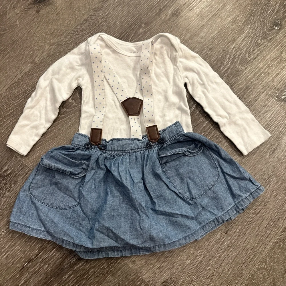 Girls 2 piece carters suspender outfit